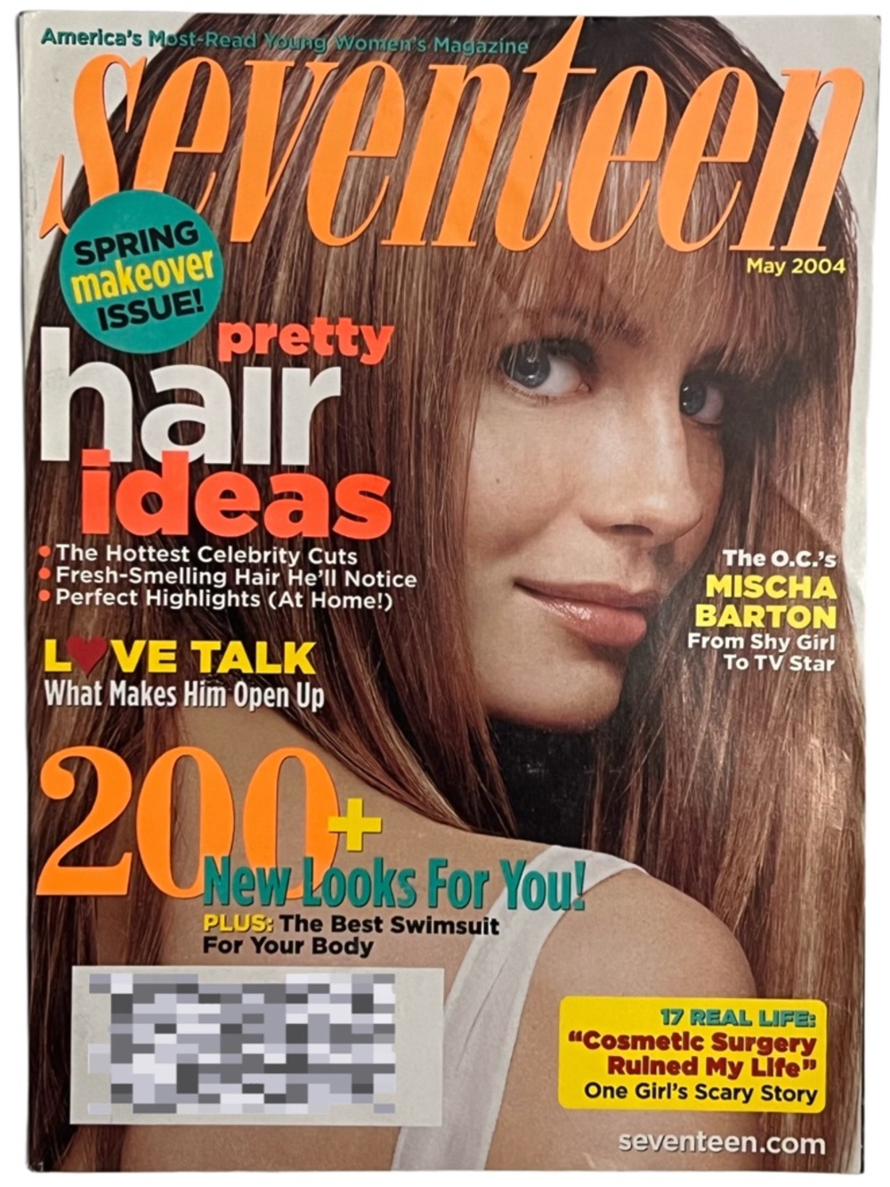 Vintage Seventeen magazine from May 2004, featuring actress Mischa Barton